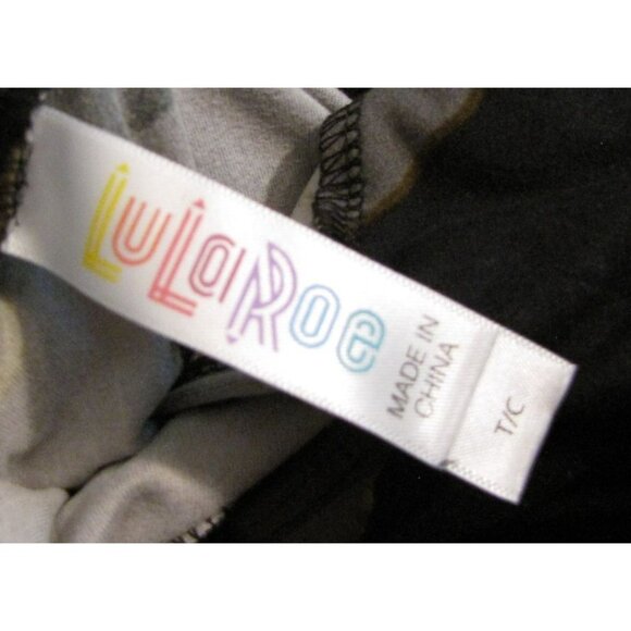 LuLaRoe TC Black Gray Gold Camo Leggings - Picture 3 of 3